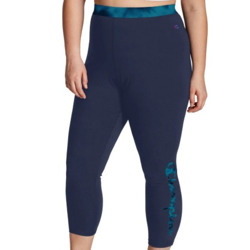 New Champion Women's Athletics Plus Leggings, Tie-Dye Logo Athletic sz 4X